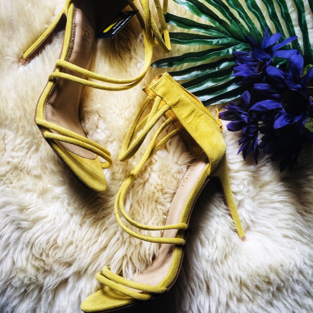 Rouge Yellow  High Heeled Sandals
